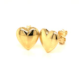 Aretes (corazón) en oro amarillo 10KT
