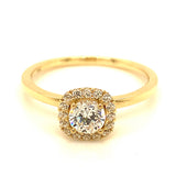 Anillo con circones en oro amarillo 10KT