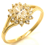 Anillo con circones en oro amarillo 10KT