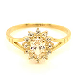 Anillo con circones en oro amarillo 10KT