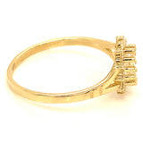Anillo con circones en oro amarillo 10KT