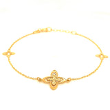 Pulsera en oro amarillo 10KT 17/19CM