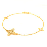Pulsera en oro amarillo 10KT 17/19CM