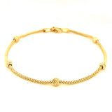 Pulsera en oro amarillo 10KT 19.5CM