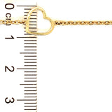Pulsera (corazones) en oro amarillo 10KT 17/19CM