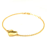 Pulsera (corazón) en oro amarillo 10KT 17/19CM