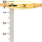 Pulsera para bebés con placa grabable en oro amarillo 10KT 15cm