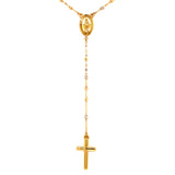 Collar Rosario en oro tres tonos 10KT 50CM