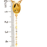 Collar Rosario en oro tres tonos 10KT 50CM