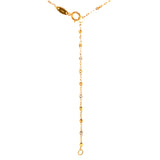 Collar Rosario en oro tres tonos 10KT 50CM
