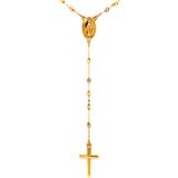 Collar Rosario en oro tres tonos 10KT 50CM