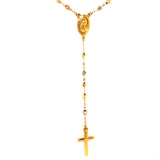 Collar Rosario en oro tres tonos 10KT 50CM