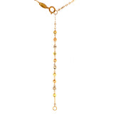 Collar Rosario en oro tres tonos 10KT 50CM
