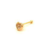 Piercing de nariz con circón en oro amarillo 10KT