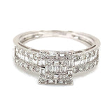 (MIA) Anillo con diamantes en oro blanco 18KT D-0.45CT