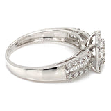 (MIA) Anillo con diamantes en oro blanco 18KT D-0.45CT
