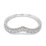 (MIA) Banda con diamantes en oro blanco 18KT D-0.32CT