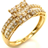 (MIA) Anillo con diamantes en oro amarillo 18KT D-0.48CT