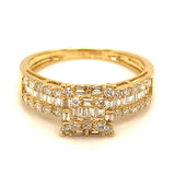 (MIA) Anillo con diamantes en oro amarillo 18KT D-0.48CT