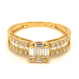 (MIA) Anillo con diamantes en oro amarillo 18KT D-0.44CT