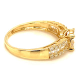 (MIA) Anillo con diamantes en oro amarillo 18KT D-0.44CT