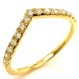 (MIA) Banda con diamantes en oro amarillo 18KT D-0.32CT