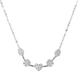 (MIA) Collar con diamantes en oro blanco 18KT  40/43CM D-0.31CT