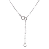 (MIA) Collar con diamantes en oro blanco 18KT  40/43CM D-0.31CT