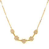 (MIA) Collar con diamantes en oro amarillo 18KT  40/43CM D-0.31CT