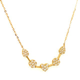 (MIA) Collar con diamantes en oro amarillo 18KT  40/43CM D-0.31CT