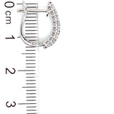 Aretes con zafiros y diamantes en oro blanco 18KT
