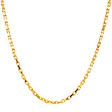 Cadena (Rolo cuadrada Maciza) en oro amarillo 18KT 60cm