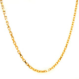 Cadena (Rolo cuadrada Maciza) en oro amarillo 18KT 60cm