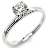 (SOFIA) Set de anillos con diamante en oro blanco 10KT D-0.50CT