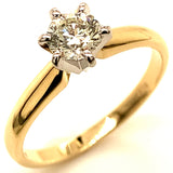 (SOFIA) Anillo con diamante en oro amarillo 10KT D-0.50CT