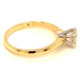 (SOFIA) Anillo con diamante en oro amarillo 10KT D-0.50CT
