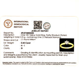 (SOFIA) Anillo con diamante en oro amarillo 10KT D-0.50CT