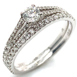 (SOFIA) Set de anillos con diamantes en oro blanco 10KT D-0.67CT
