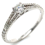(SOFIA) Set de anillos con diamantes en oro blanco 10KT D-0.67CT