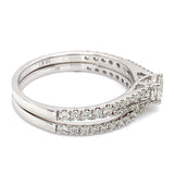 (SOFIA) Set de anillos con diamantes en oro blanco 10KT D-0.67CT