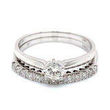 (MIA) Set de anillos con diamantes en oro blanco 18KT D-0.50CT