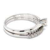 (MIA) Set de anillos con diamantes en oro blanco 18KT D-0.50CT