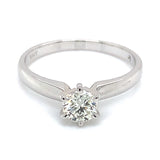 (SOFIA) Anillo con diamante en oro blanco 10KT D-0.50CT
