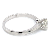 (SOFIA) Anillo con diamante en oro blanco 10KT D-0.50CT