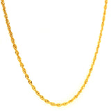 Cadena (Cordón Hueca) en oro amarillo 18KT 60CM
