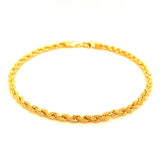 Pulsera (Cordón Hueca) en oro amarillo 18KT 18CM