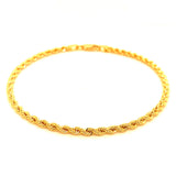 Pulsera (Cordón Hueca) en oro amarillo 18KT 20CM