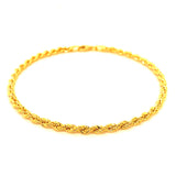 Pulsera (Cordón Hueca) en oro amarillo 18KT 21CM