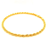 Pulsera (Cordón Hueca) en oro amarillo 18KT 21CM