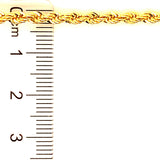 Pulsera (Cordón Hueca) en oro amarillo 18KT 21CM
